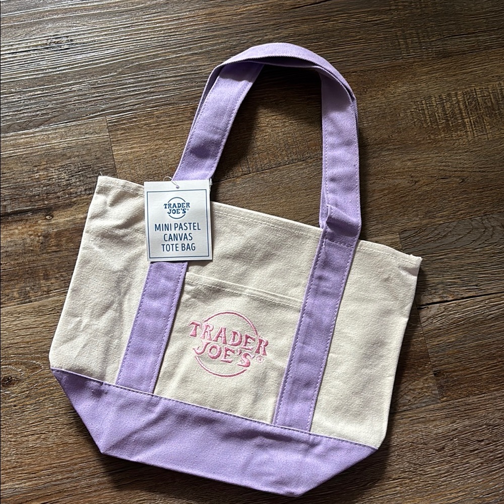 Trader Joe’s Mini Pastel Canvas Tote Bag